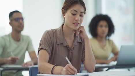 attending a lesson on her favourite subject