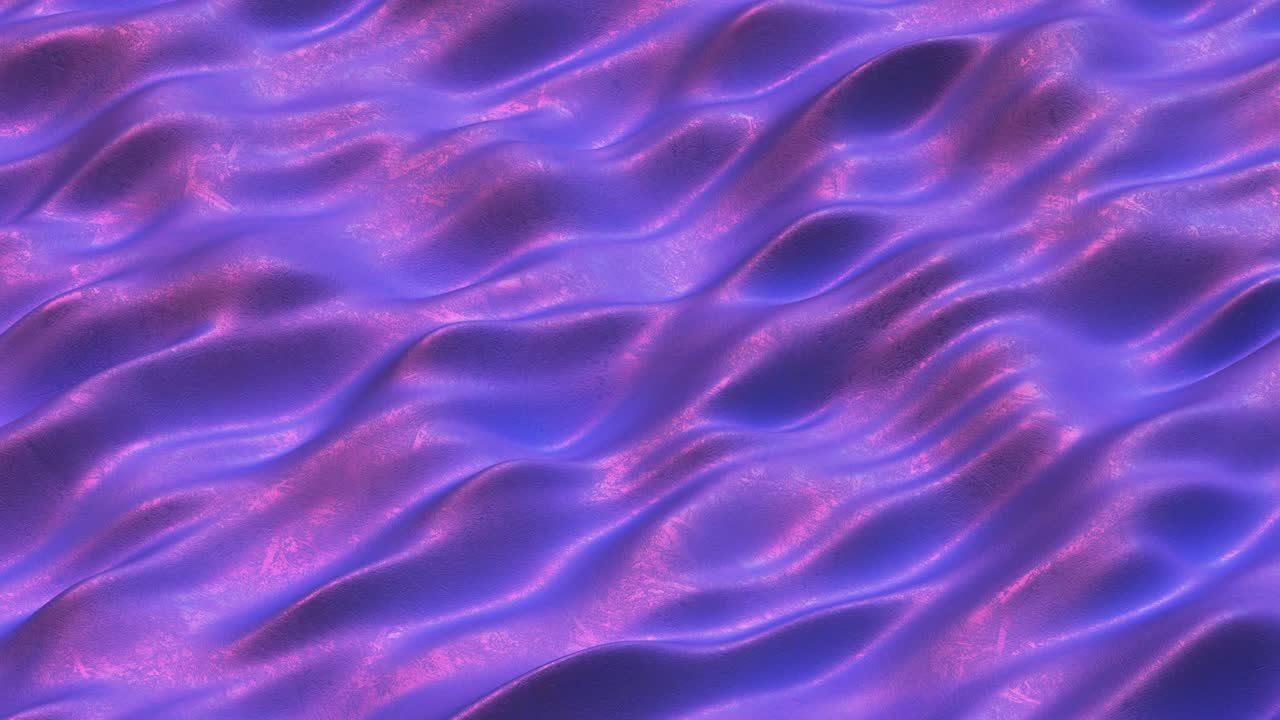 Purple liquid metallic surface seamless loop 3D render animation