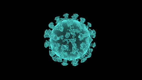 wireframe of coronavirus covid19 with alpha channel