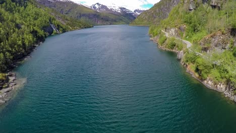 aerial footage from beautiful nature norway.