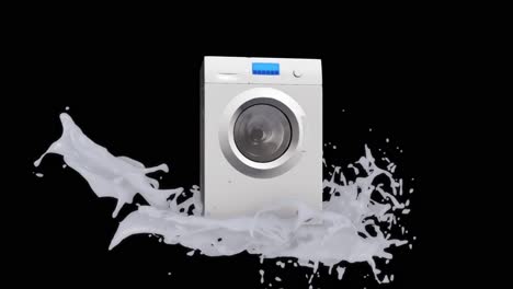 washing machine with milk splash