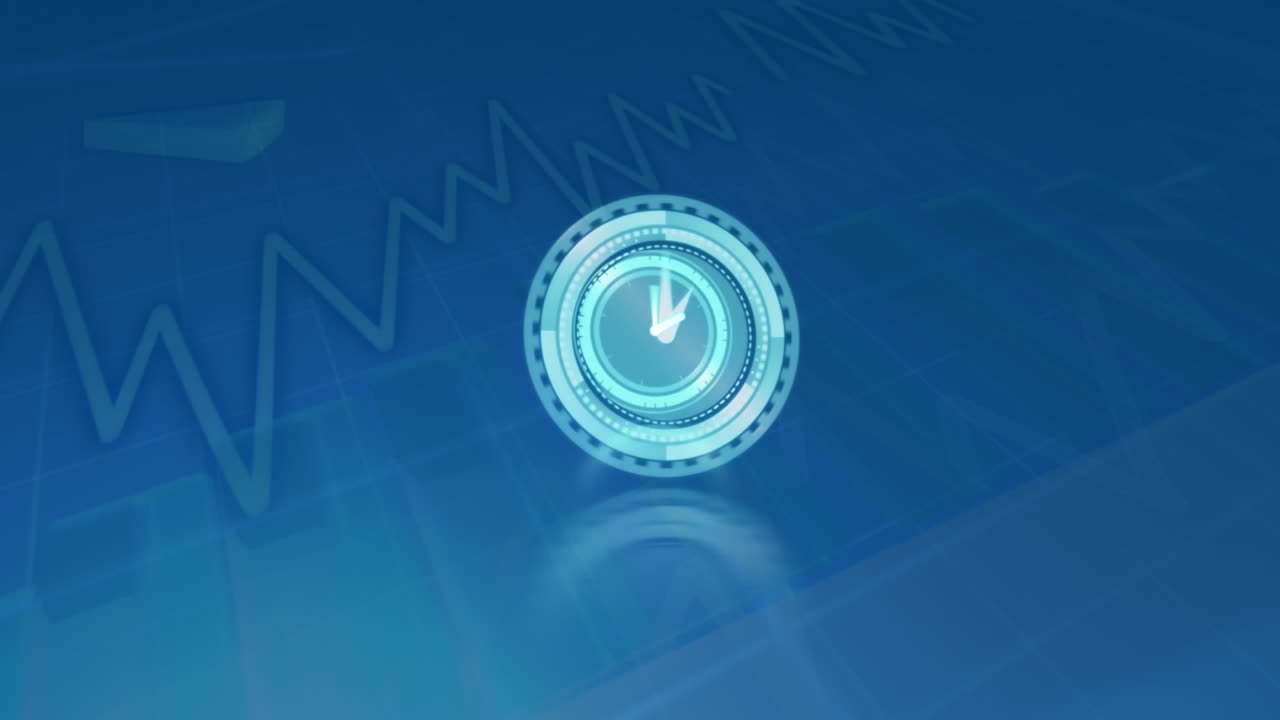 Animation of moving clock over graph