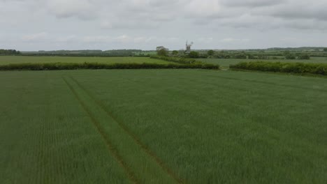 Spring-Crop-Field-Bircham-Windmill-Norfolk-Landscape-Aerial-View