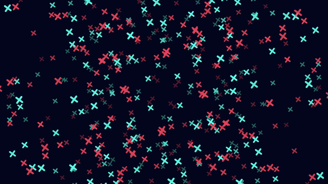 patrón circular simétrico rojo y azul sobre fondo negro