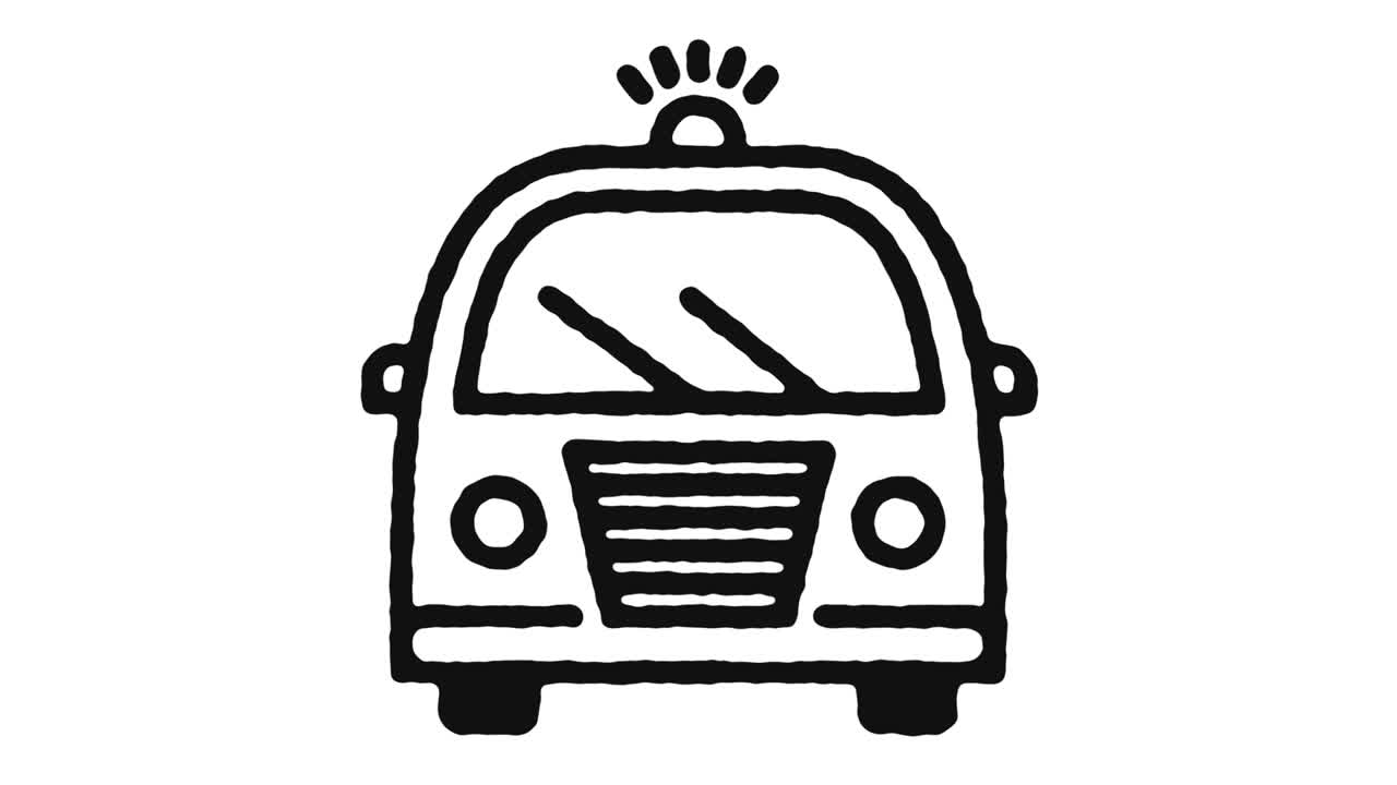 경찰 부대 아이콘 애니메이션 영상 & 알파 채널