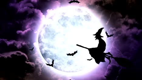 halloween bats and witches