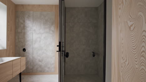 modern minimalist bathroom interior