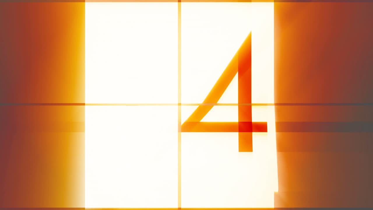 Digital generated video of flip countdown timer