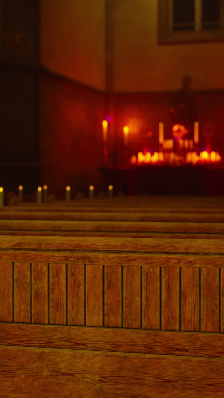 las velas brillando en una iglesia