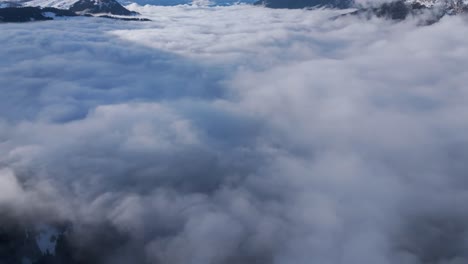 Drone-Aerial-Flight-Over-Majestic-Mountain-Peaks-Dolomites,-Italy