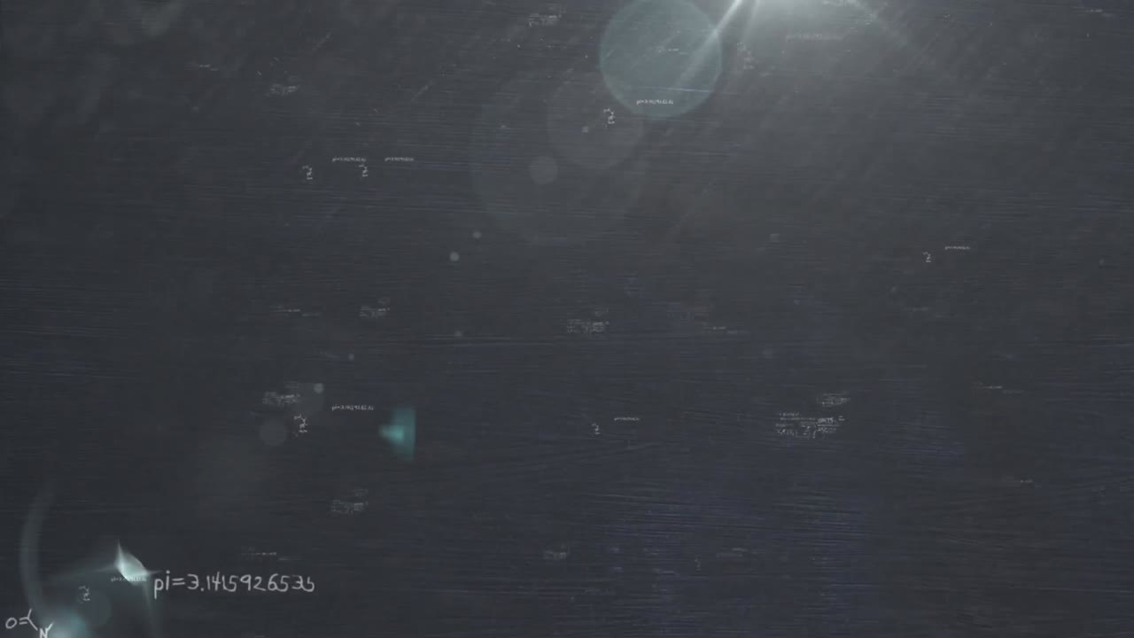 Animation of mathematical equations on grey background