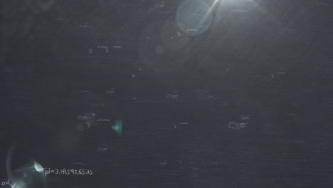 animación de ecuaciones matemáticas sobre un fondo gris