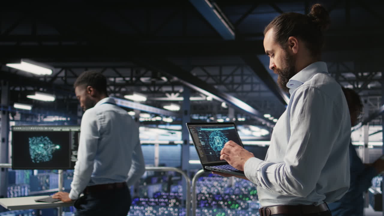 Server farm IT expert managing storage arrays supporting machine learning