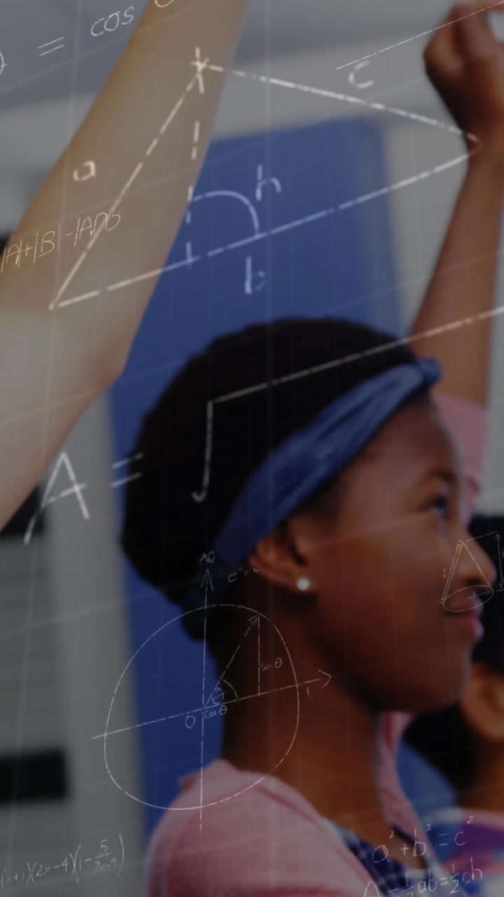 Animation of mathematical equations over schoolchildren learning