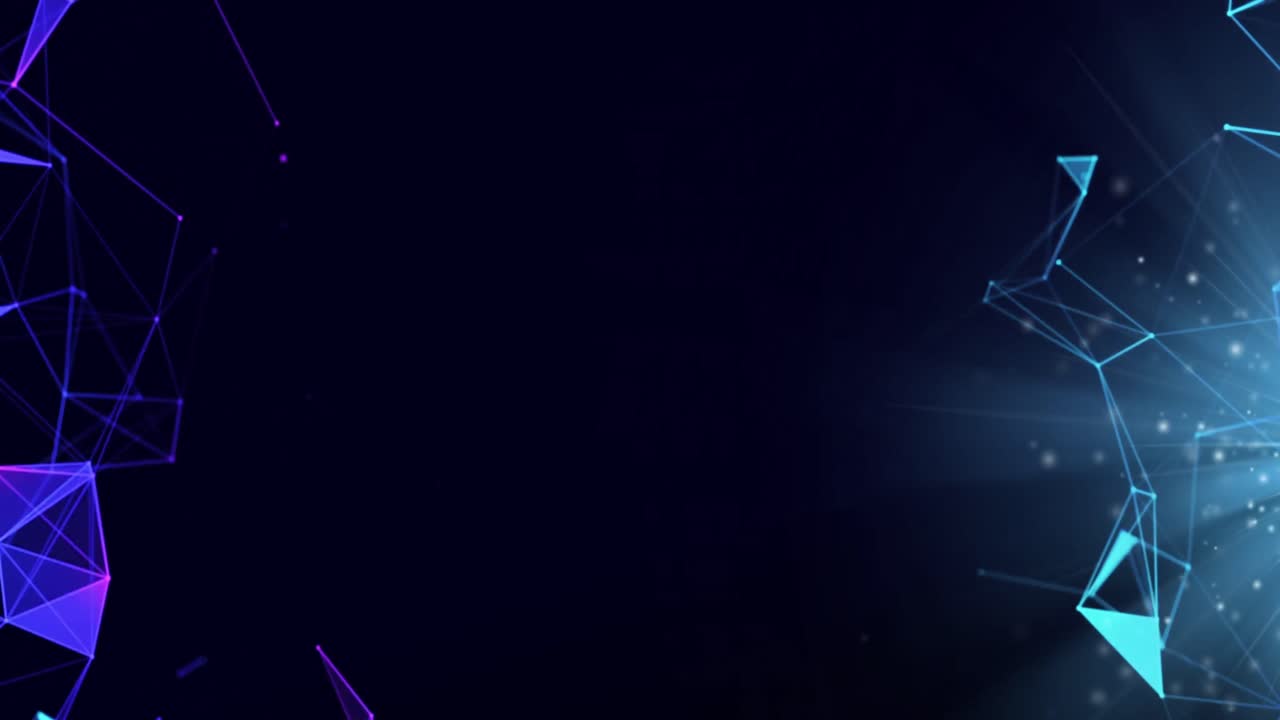 animación de luz azul y conexiones sobre fondo negro