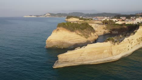 corfu island canal d'amour in sidari area, with famous canal d'amour