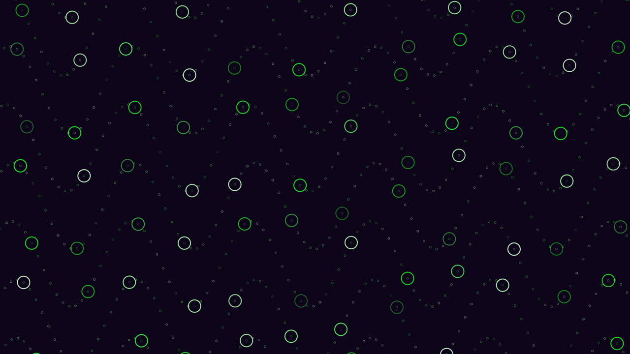 Neon futuristic rings pattern on dark space