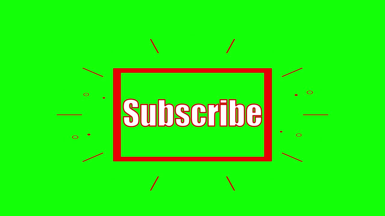 Subscribe Like Share Animated 4K Video With Accents - Chroma Key Green Screen Kinematic Motion Graphics Text Overlay