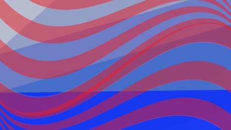 Animation-of-red-and-blue-stripe-abstract-patterns-from-american-flag