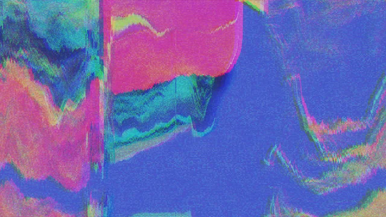 diseño único abstracto animación digital ruido de píxeles error de fallo daño de video