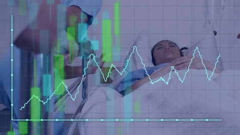 animación del procesamiento de datos sobre diversos médicos