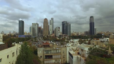 horizonte aéreo de ramat gan y el distrito de intercambio de diamantes