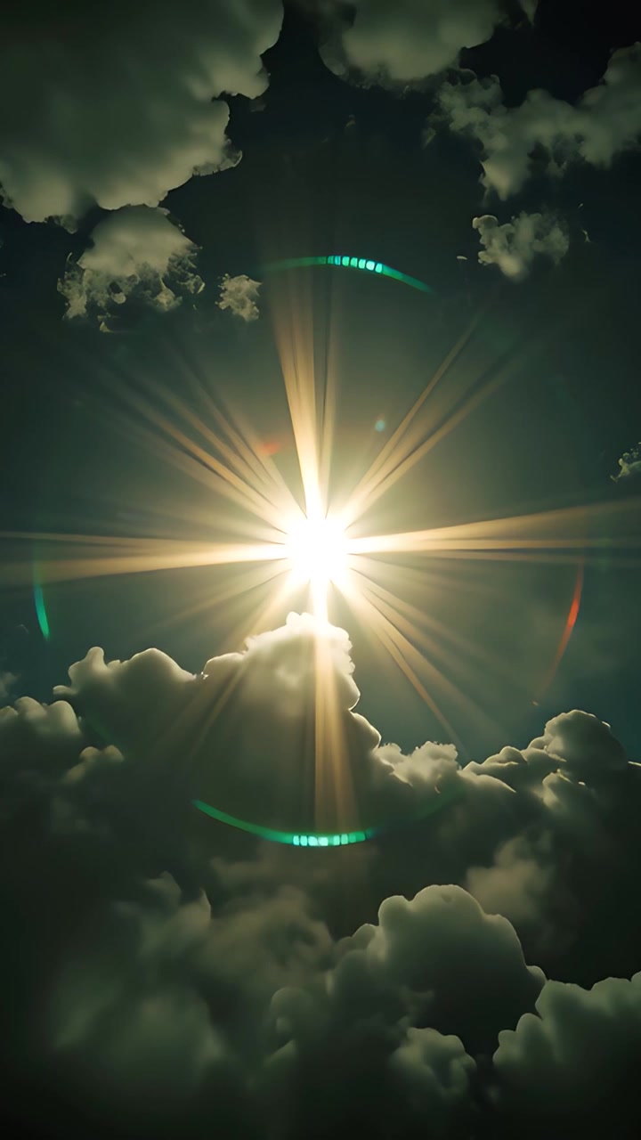 Sfondo per Adorazione 4K: Croce Cristiana e Luce Celeste