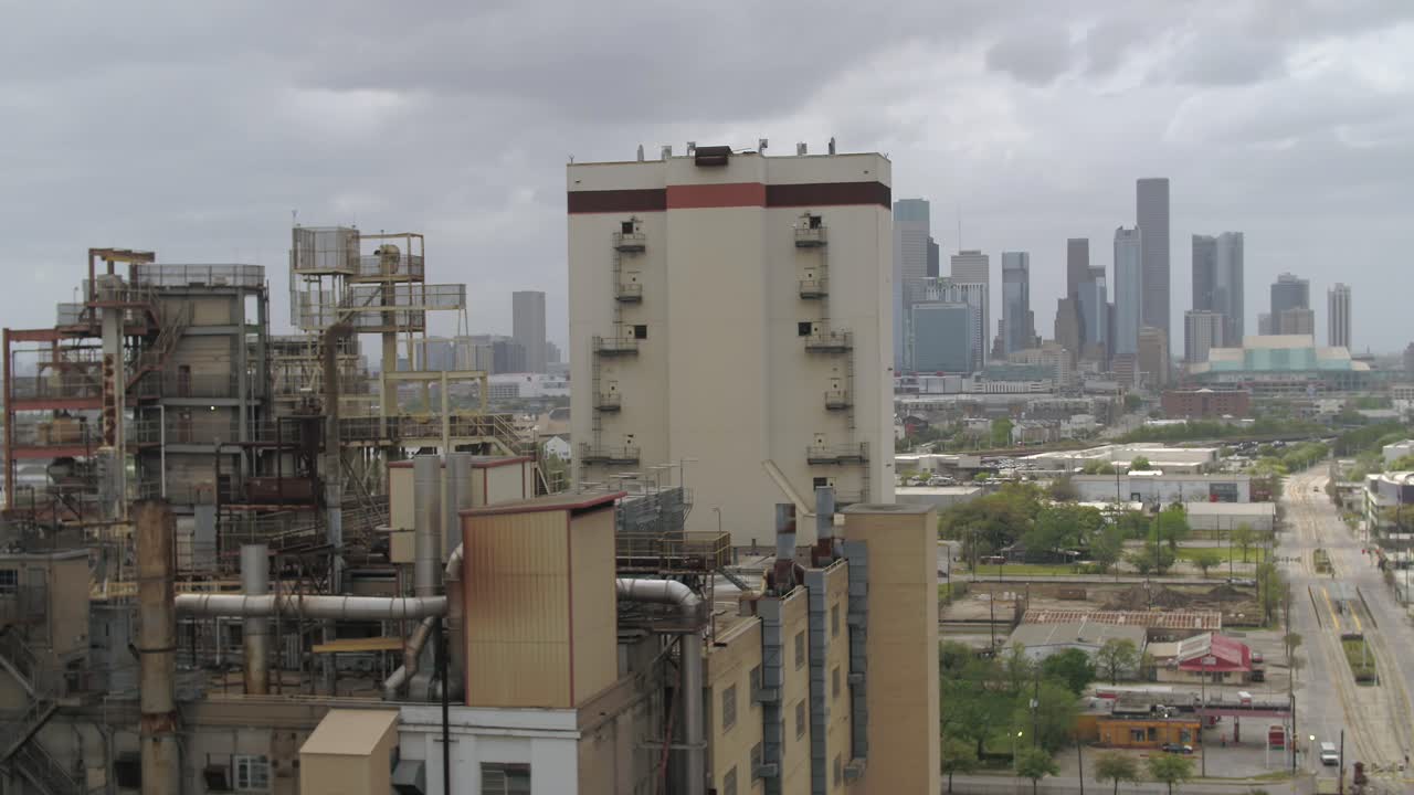 toma aérea panorámica de la ciudad de houston desde el extremo este de houston