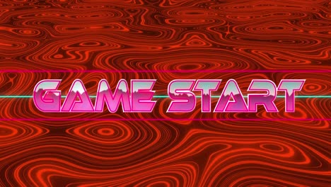animación del inicio del juego en el espacio abstracto digital