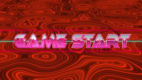 animation of game start in digital abstract space