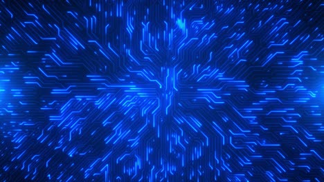 4k loop circuit burst digital energy explosion loop animation computer hacker technology artificial