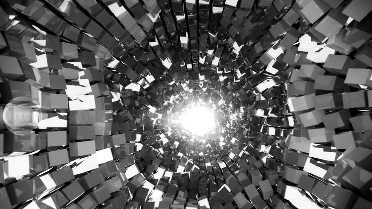 4K Abstract Glittering Tunnel.