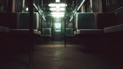 subway wagon is empty because of the coronavirus outbreak in the city