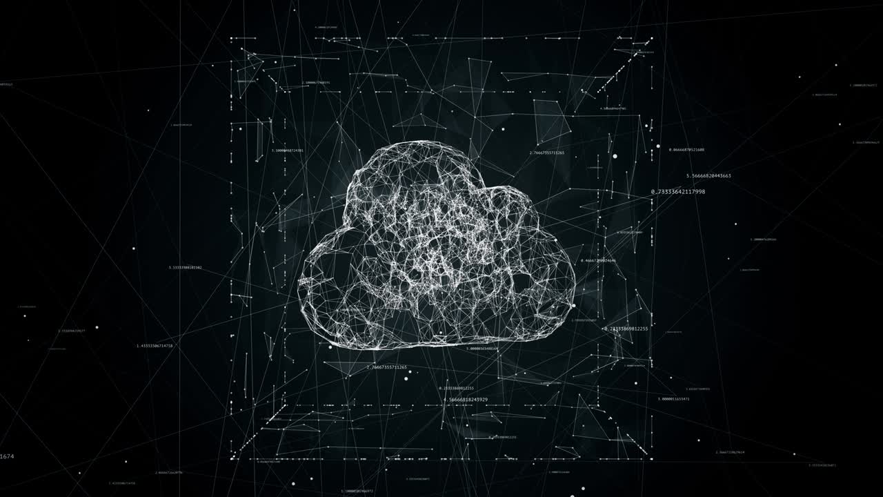 animación del concepto de computación en la nube