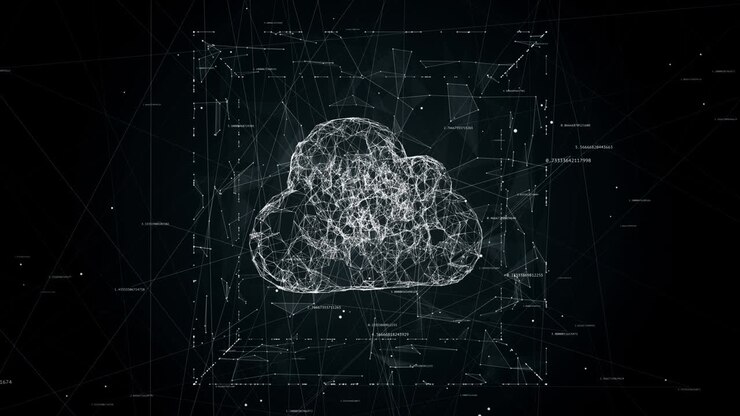 Cloud computing koncept animation