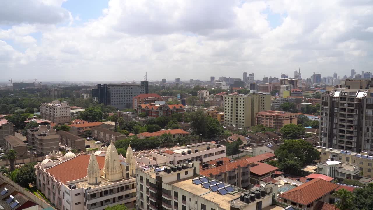 toma panorámica del horizonte de la ciudad de nairobi