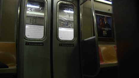 the subway train doors close and the train leaves the price street station