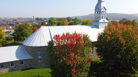 small town anglican church in autumn