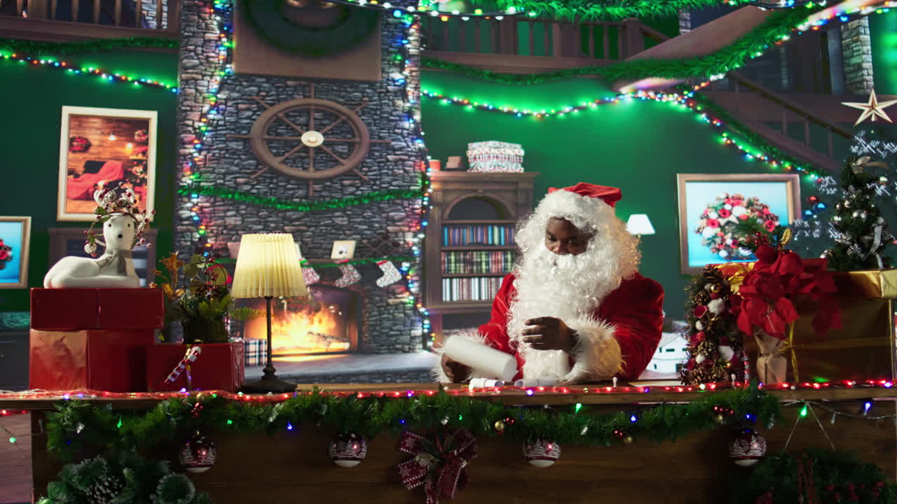 Santa Claus in Festive Christmas Setting
