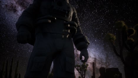 la formación de astronautas y estrellas de la vía láctea en el valle de la muerte