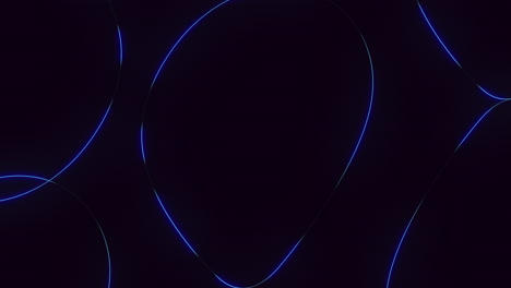 mesmerizing neon blue light curves illuminate the darkness