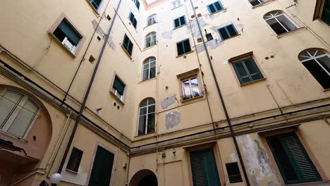 view of an old building's courtyard