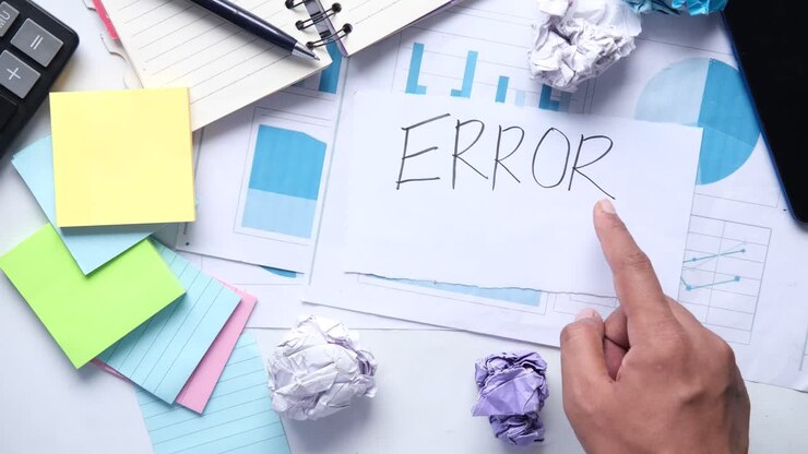 Report di errore sulla scrivania