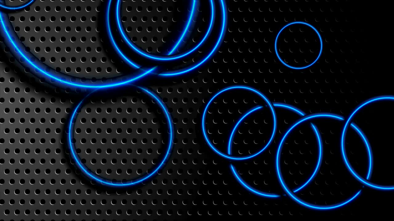 푸른 빛나는 원과 함께 미래 기술 모션 배경