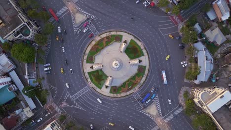 traffic circle rotation clockwise far above