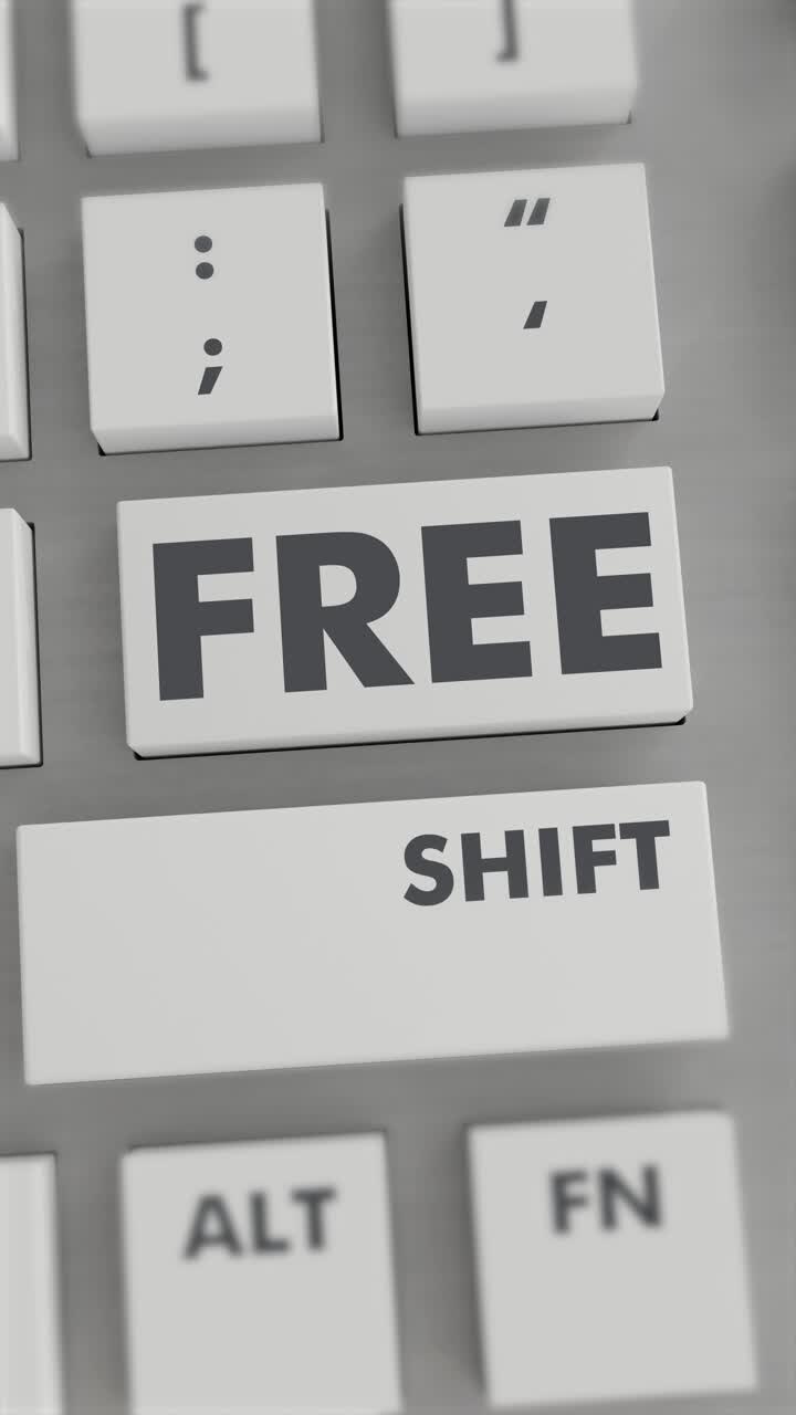 presión de botón libre en el teclado video vertical