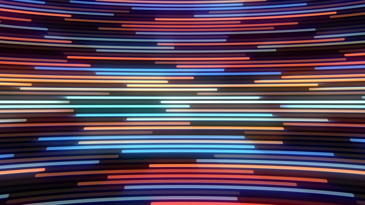 líneas en movimiento de neón, animación abstracta