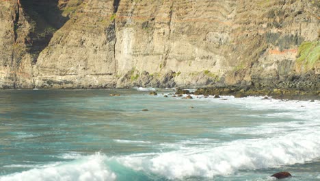 tenerife beach waves along the coastal cliffs of los gigantes in the tenerife