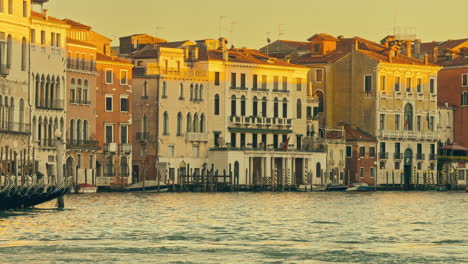 golden sunset over the grand canal, venice