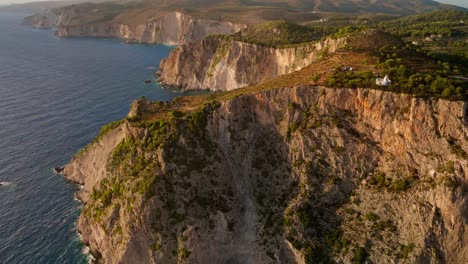 a cinematic aerial shot of the island zakynthos in greece